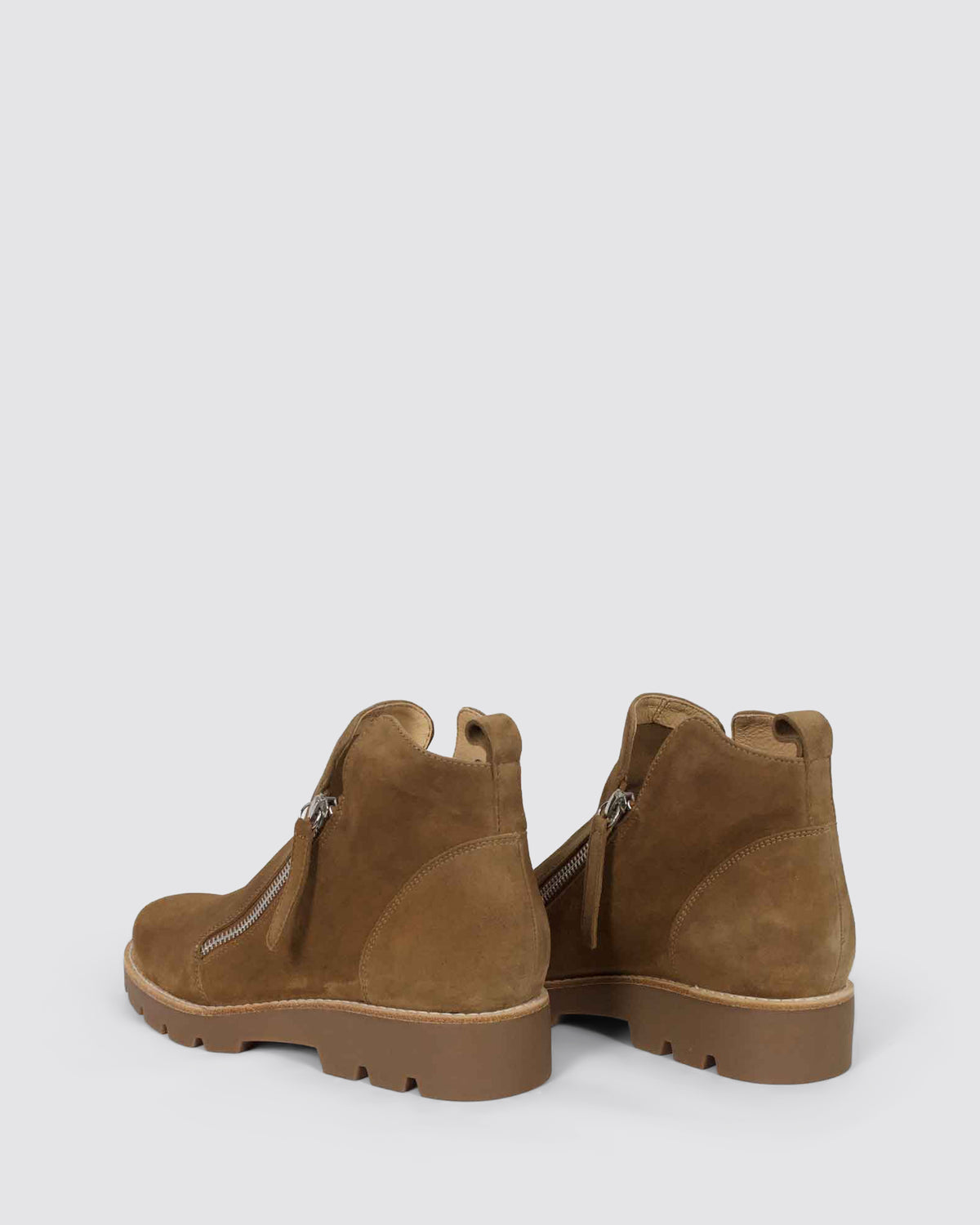 DOTTIZ ANKLE BOOTS LIGHT CHOCOLATE SUEDE