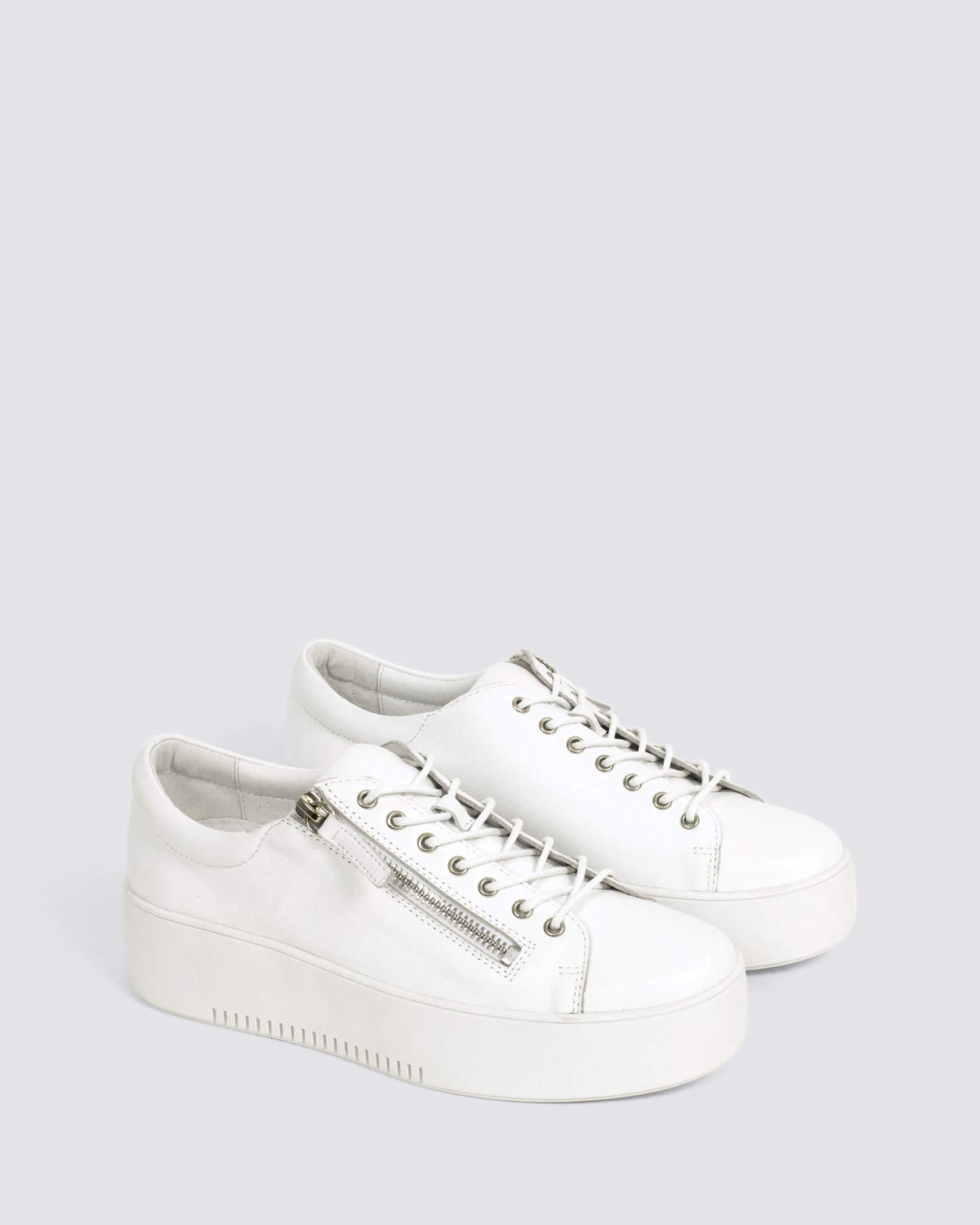 WOLFIE PLATFORM SNEAKERS WHITE LEATHER