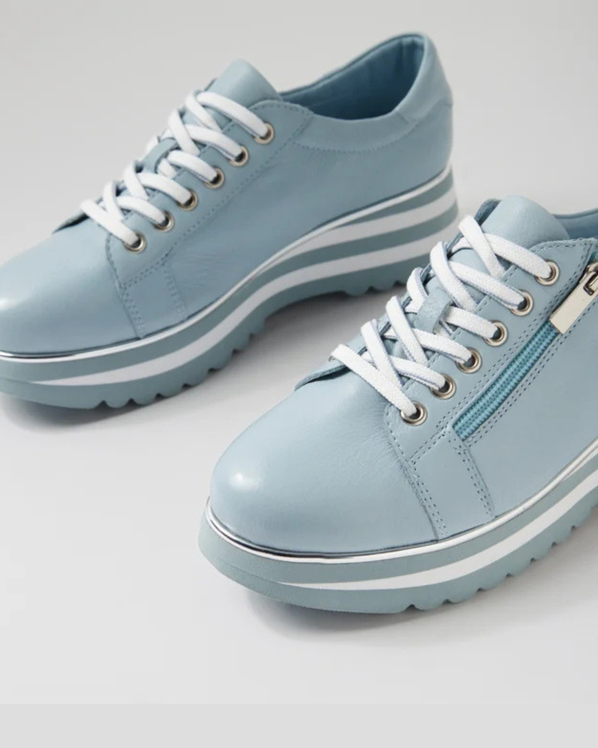 EAMMES PLATFORM SNEAKERS LIGHT BLUE DENIM