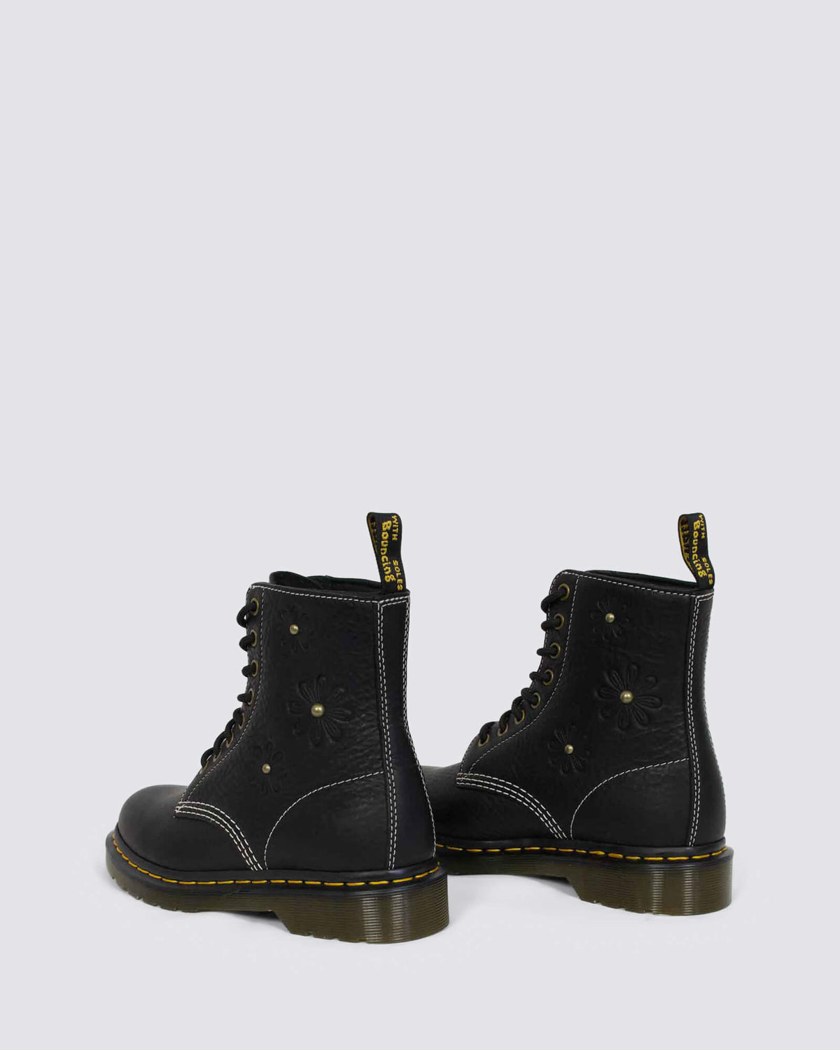 1460 PASCAL FLOWER 8 EYE BOOT BLACK GRIZZLY