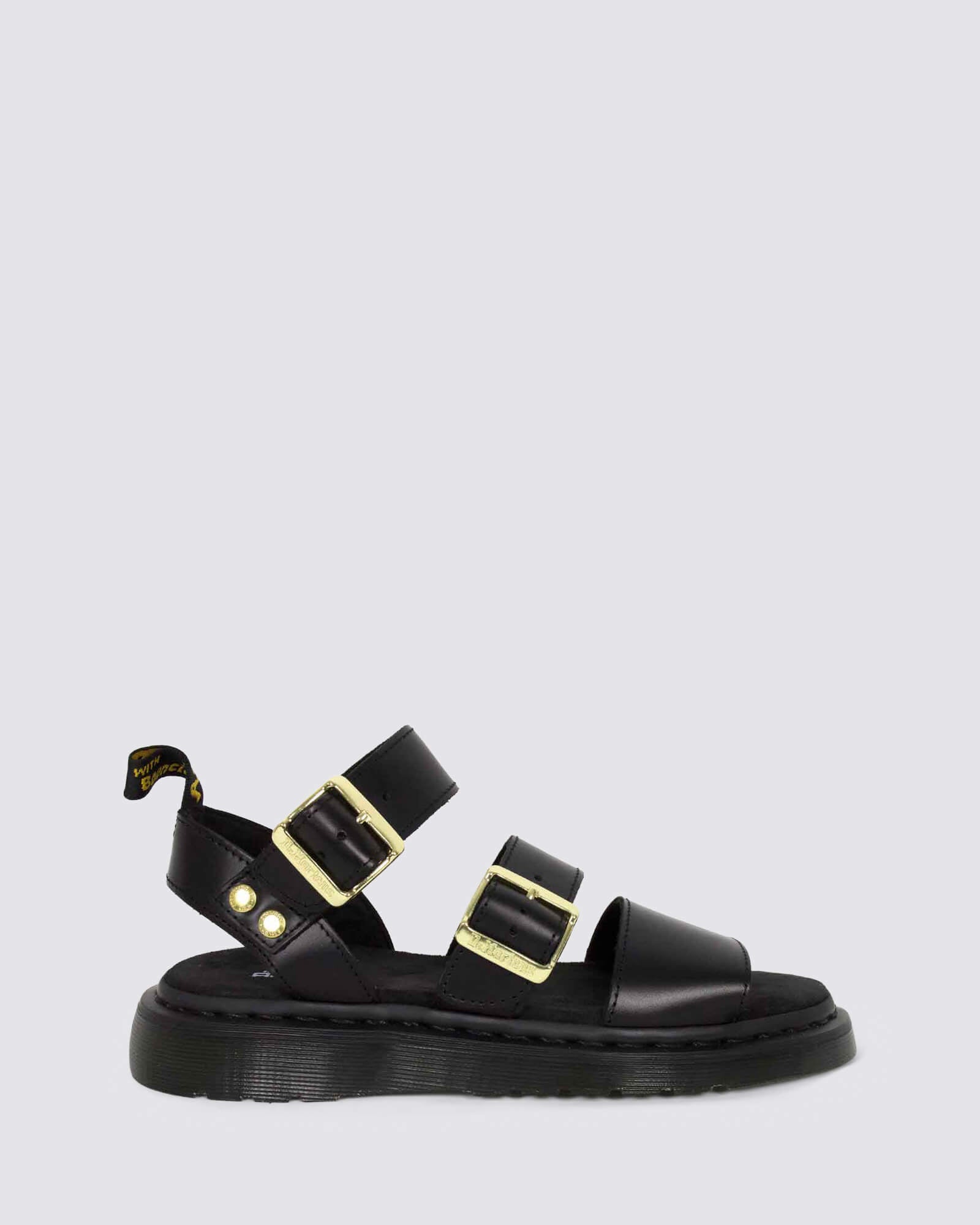 GRYPHON STRAP SANDAL BLACK ATLAS