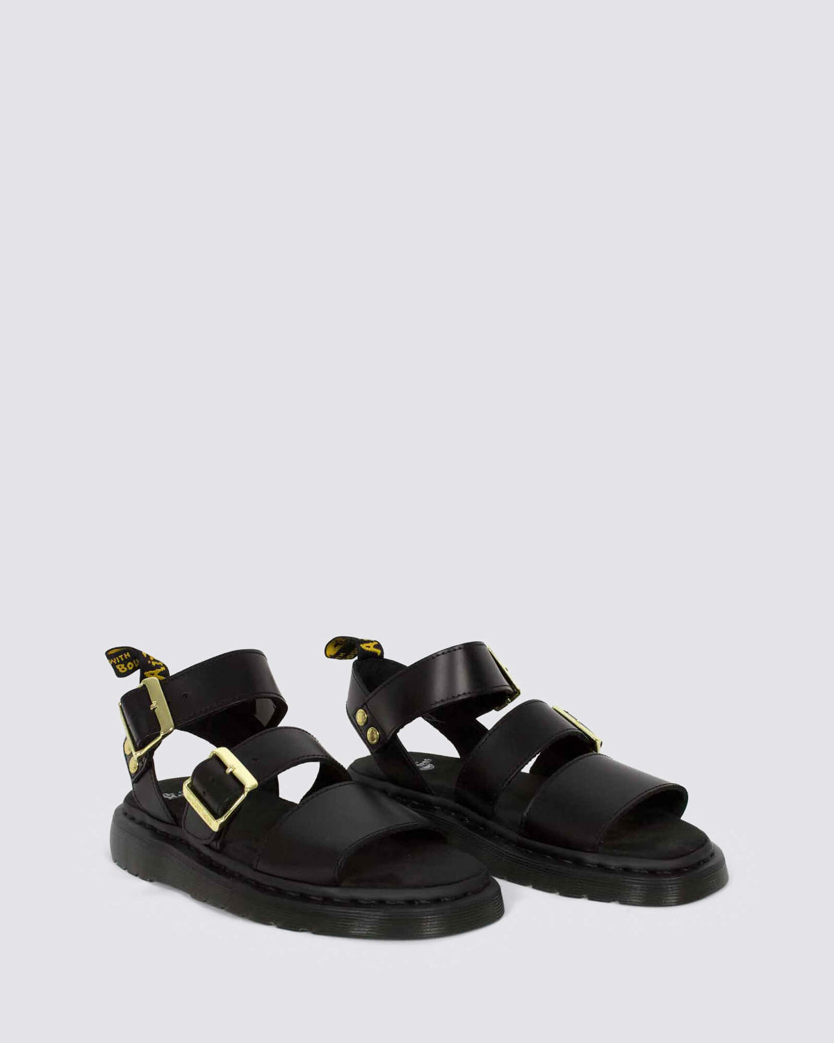 GRYPHON STRAP SANDAL BLACK ATLAS