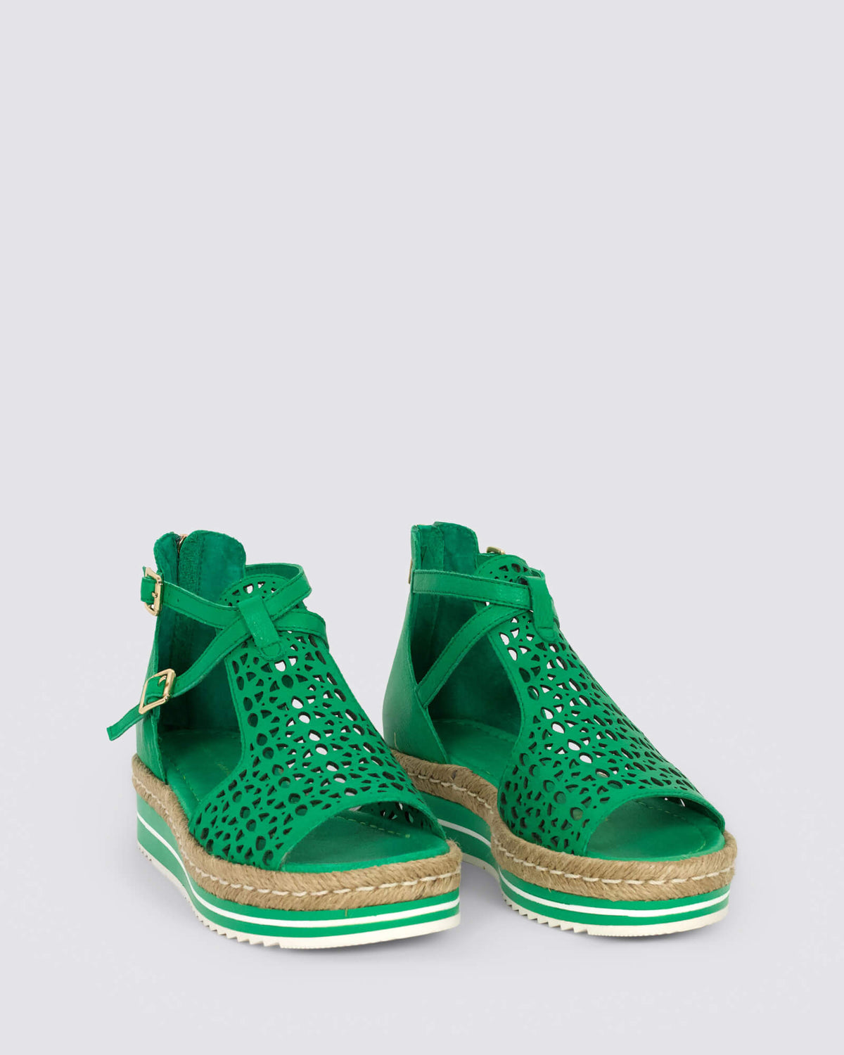 ACCRA WEDGE SANDALS BRIGHT EMERALD