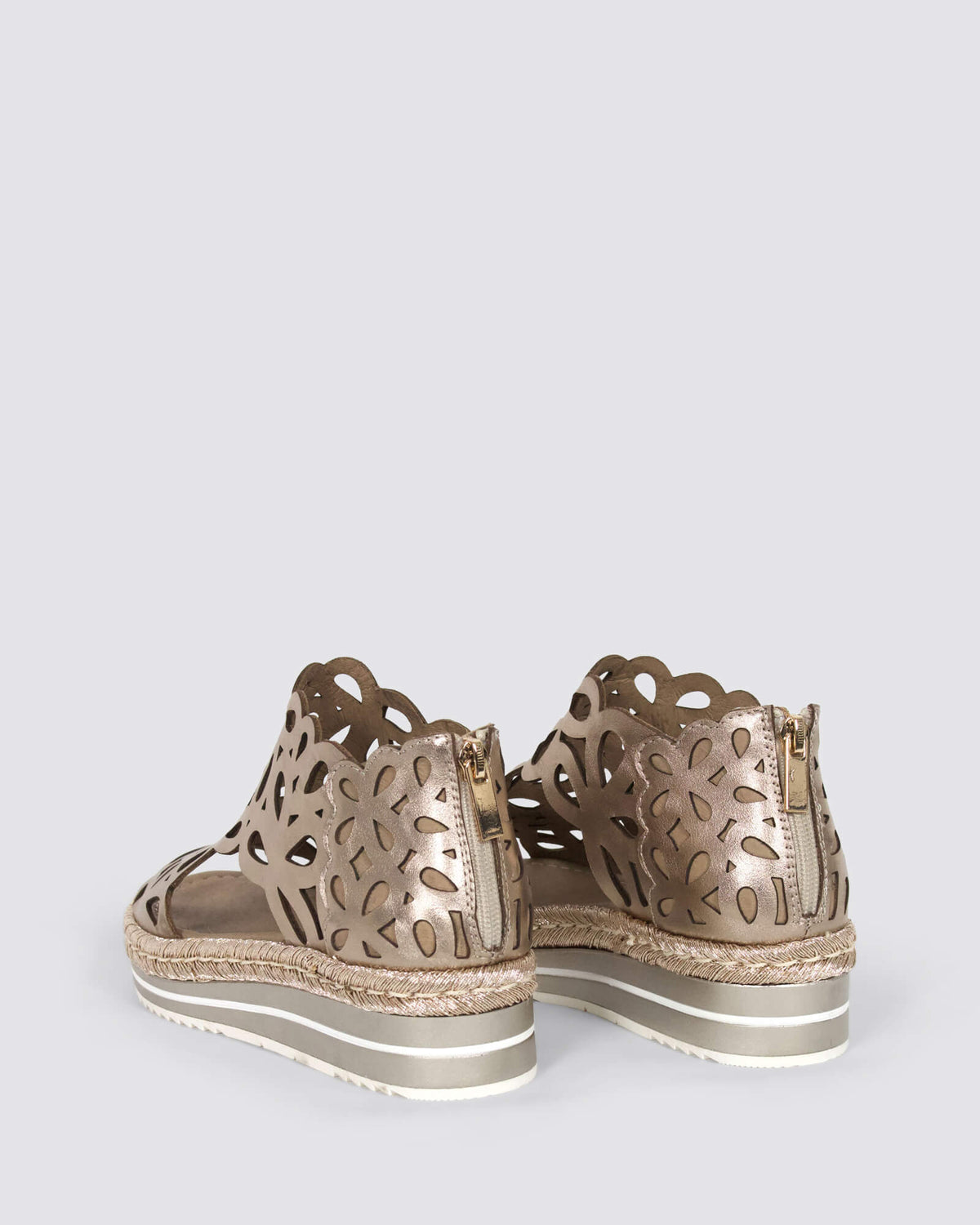 ADELY WEDGE SANDALS CHAMPAGNE