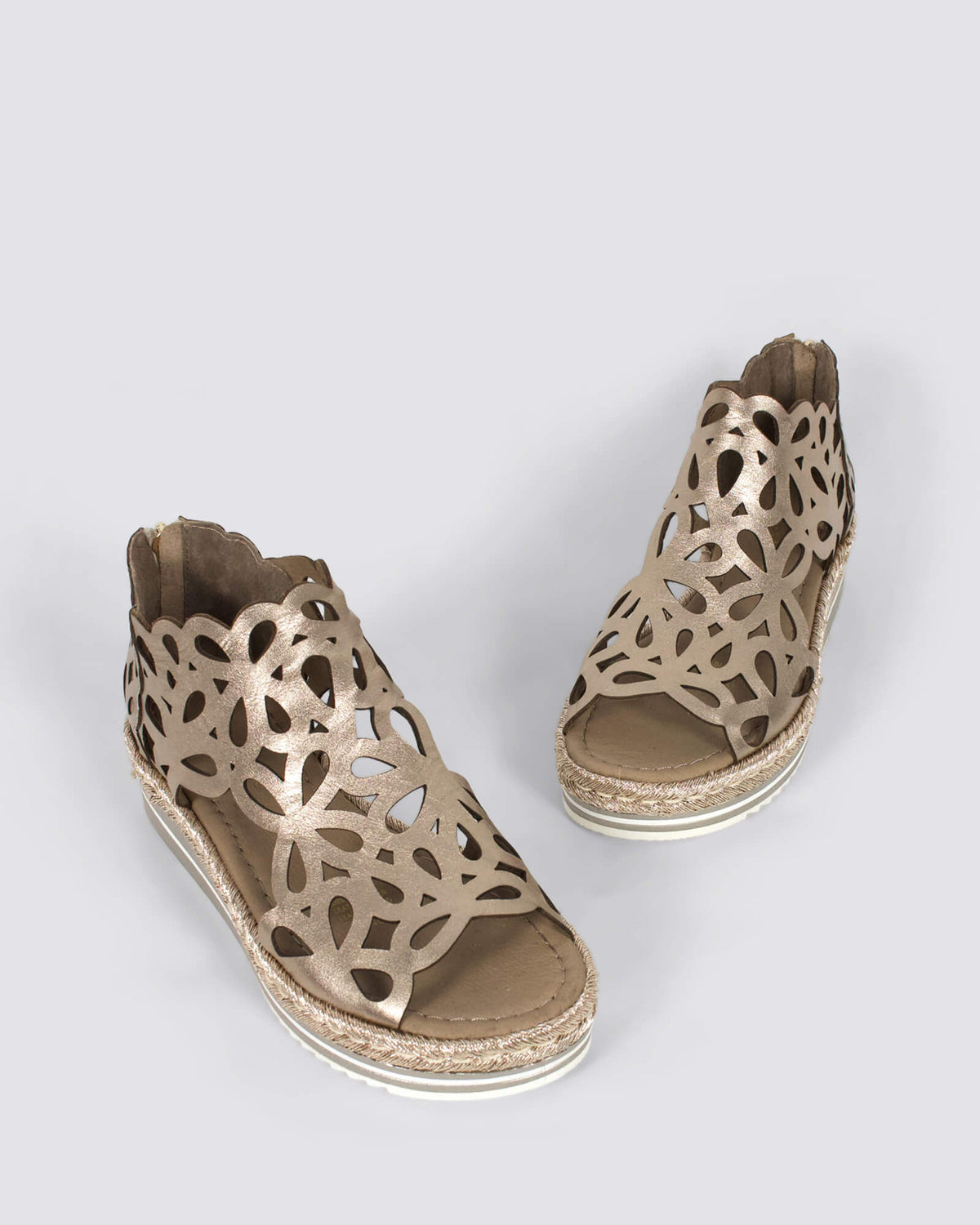 ADELY WEDGE SANDALS CHAMPAGNE