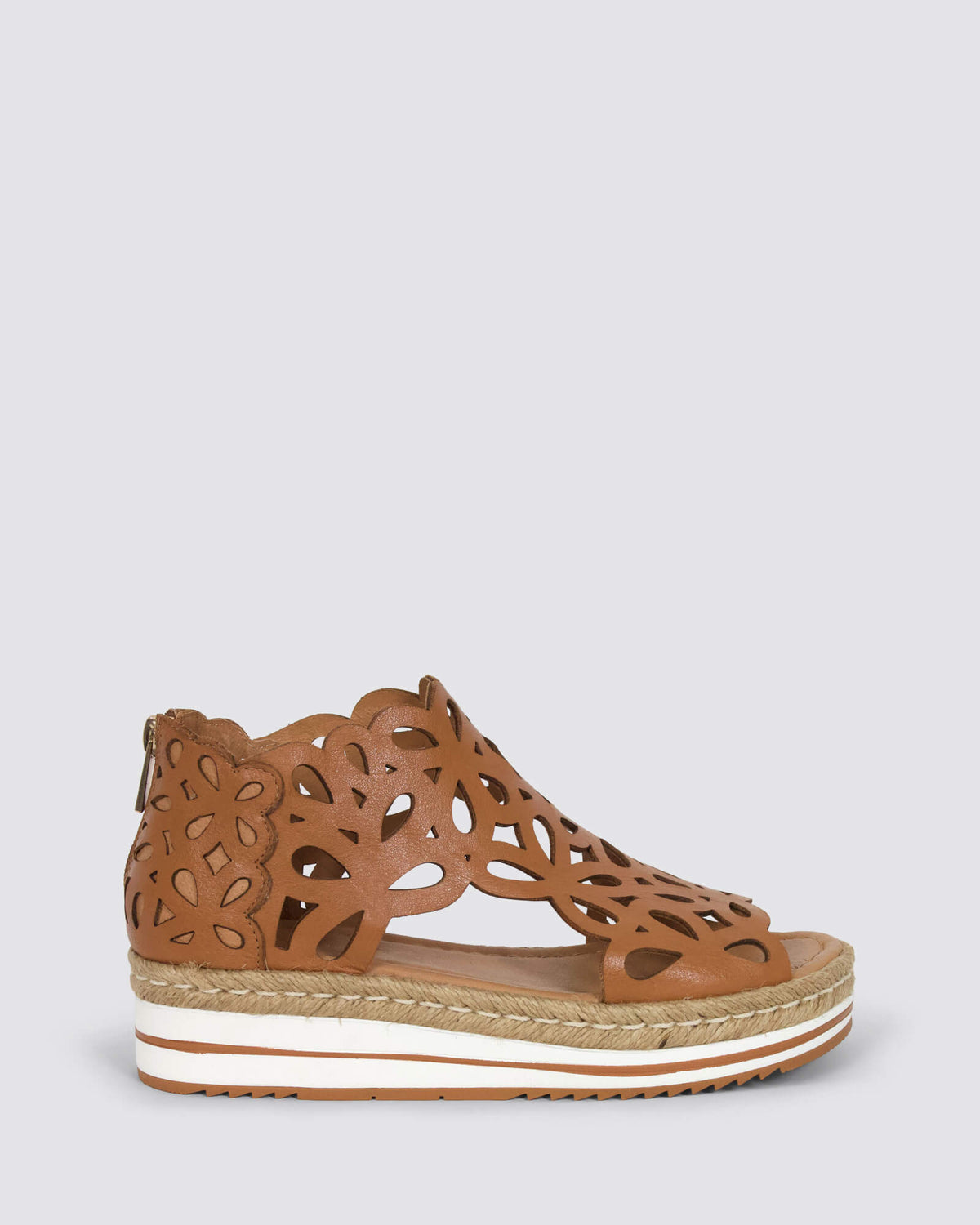 ADELY WEDGE SANDALS DARK TAN