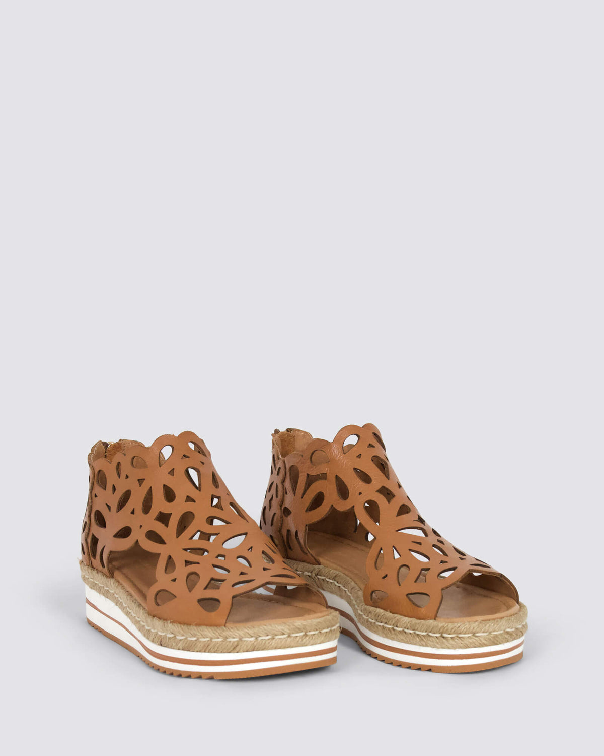 ADELY WEDGE SANDALS DARK TAN