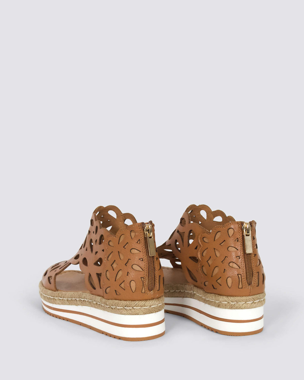 ADELY WEDGE SANDALS DARK TAN