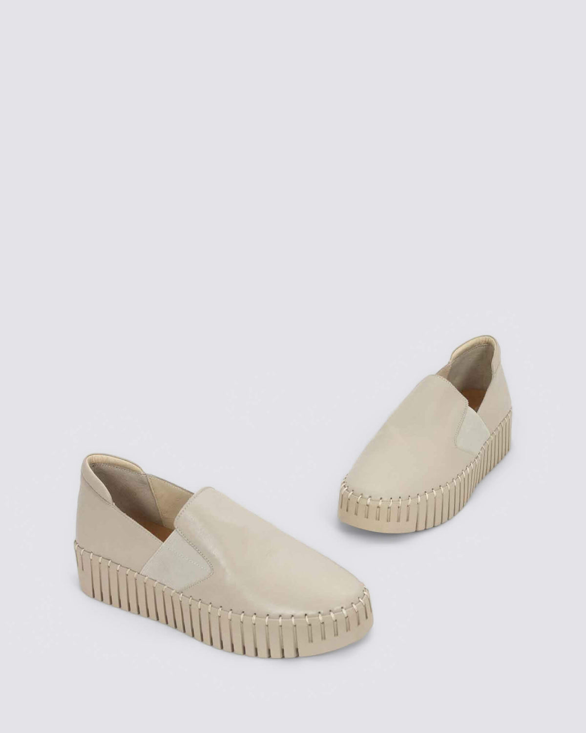 BECCA FLATS ALMOND LEATHER