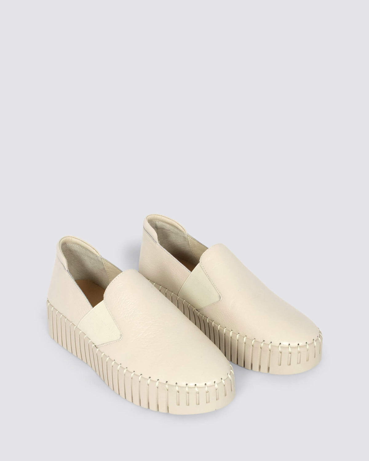 BECCA SNEAKERS MILK LEATHER