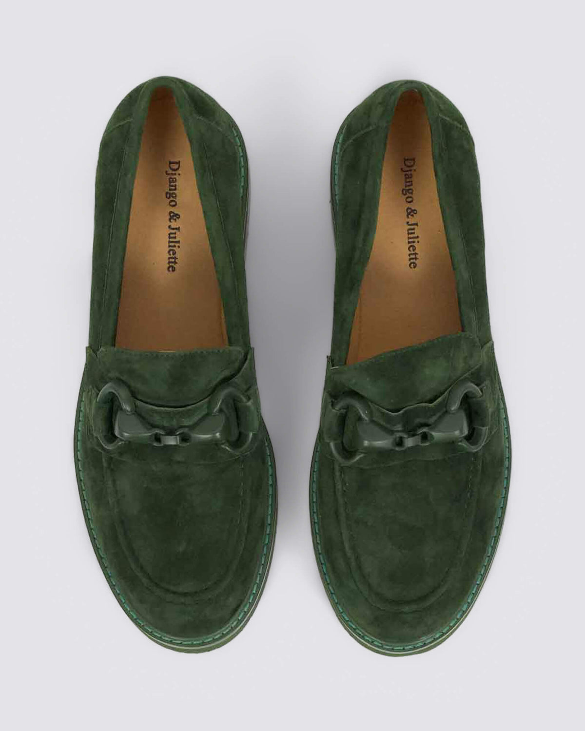BELGRADES LOAFERS OLIVE SUEDE