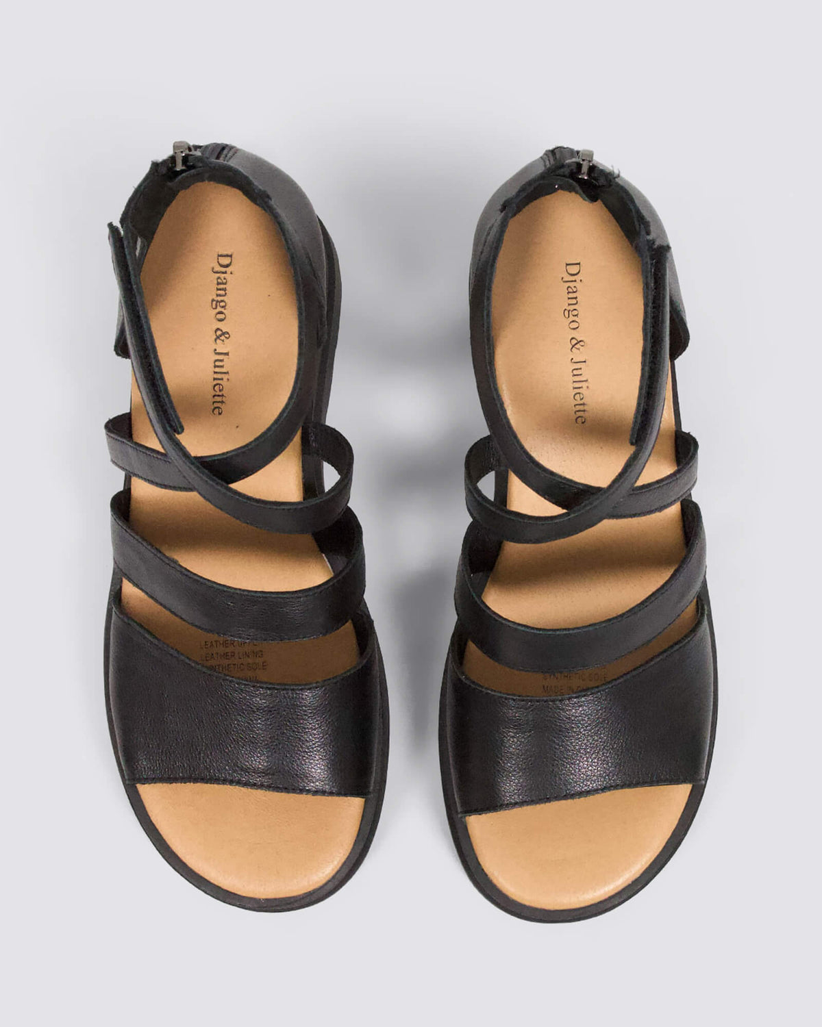 BEVELA WEDGE SANDALS BLACK