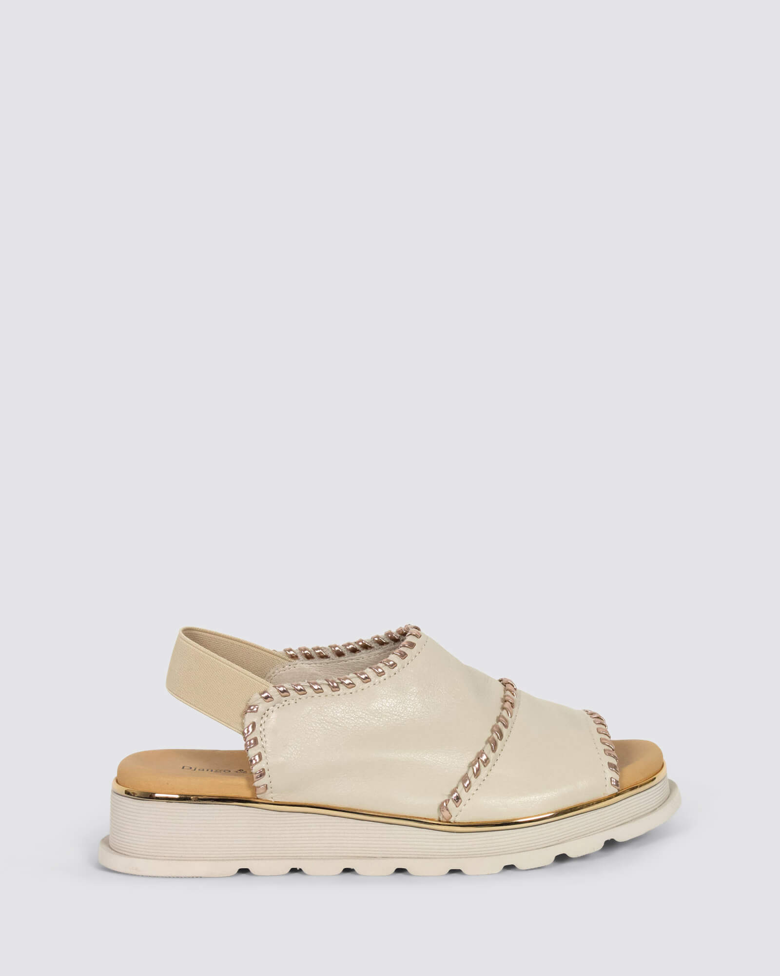 CARLENET SANDALS ALMOND CHAMPAGNE
