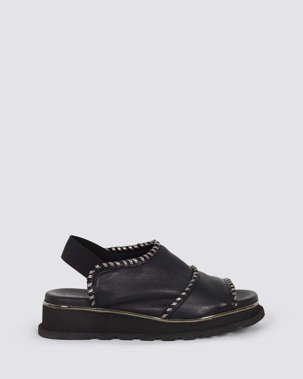 CARLENET SANDALS BLACK PEWTER