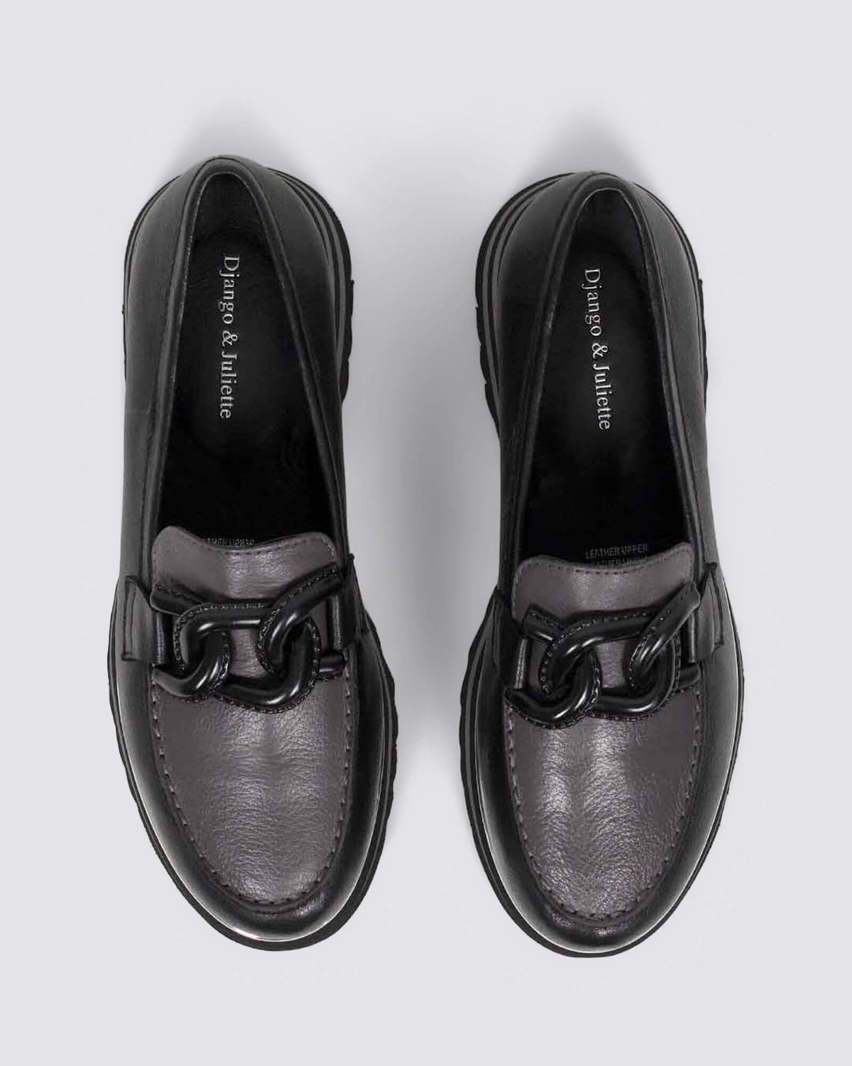 EAILA PLATFORM LOAFERS BLACK/CHARCOAL