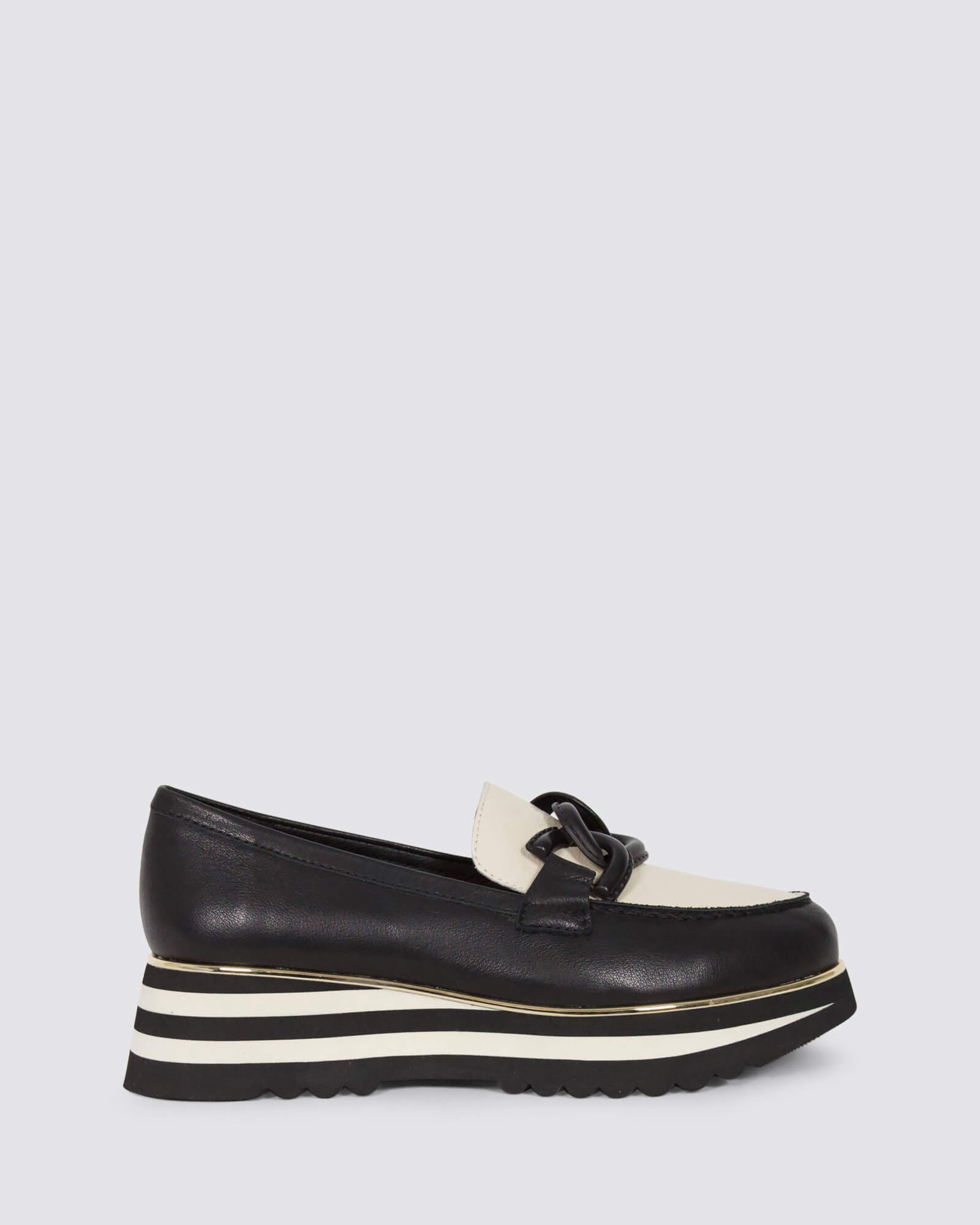EAILA PLATFORM LOAFERS BLACK/MILK