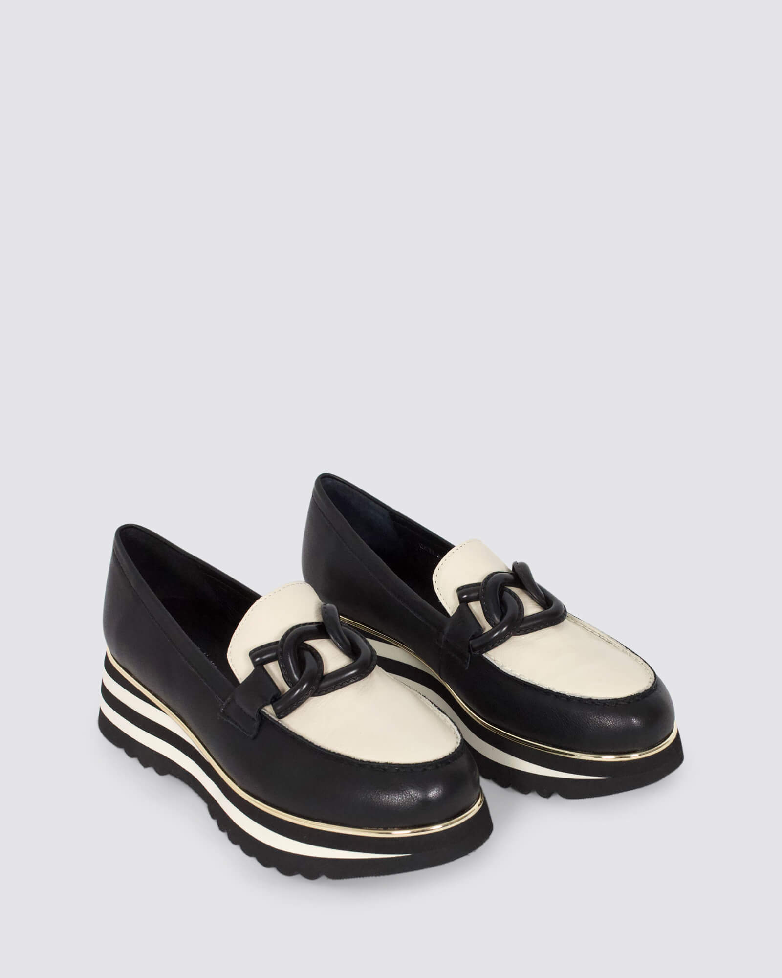 EAILA PLATFORM LOAFERS BLACK/MILK