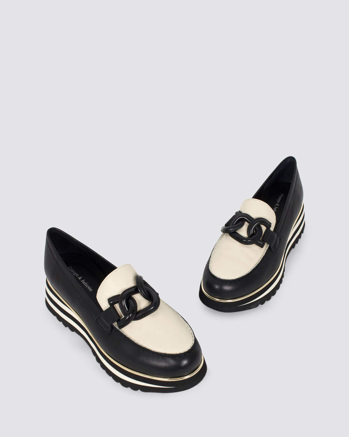 EAILA PLATFORM LOAFERS BLACK/MILK