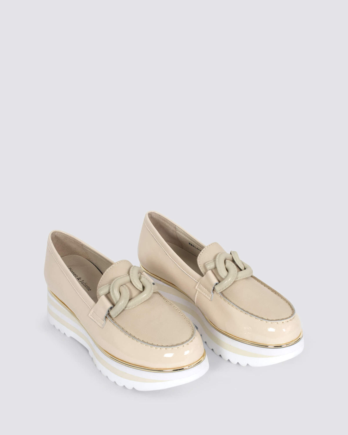 EAILA PLATFORM LOAFERS VANILLA PATENT