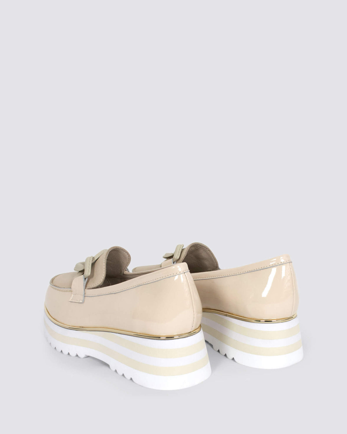 EAILA PLATFORM LOAFERS VANILLA PATENT