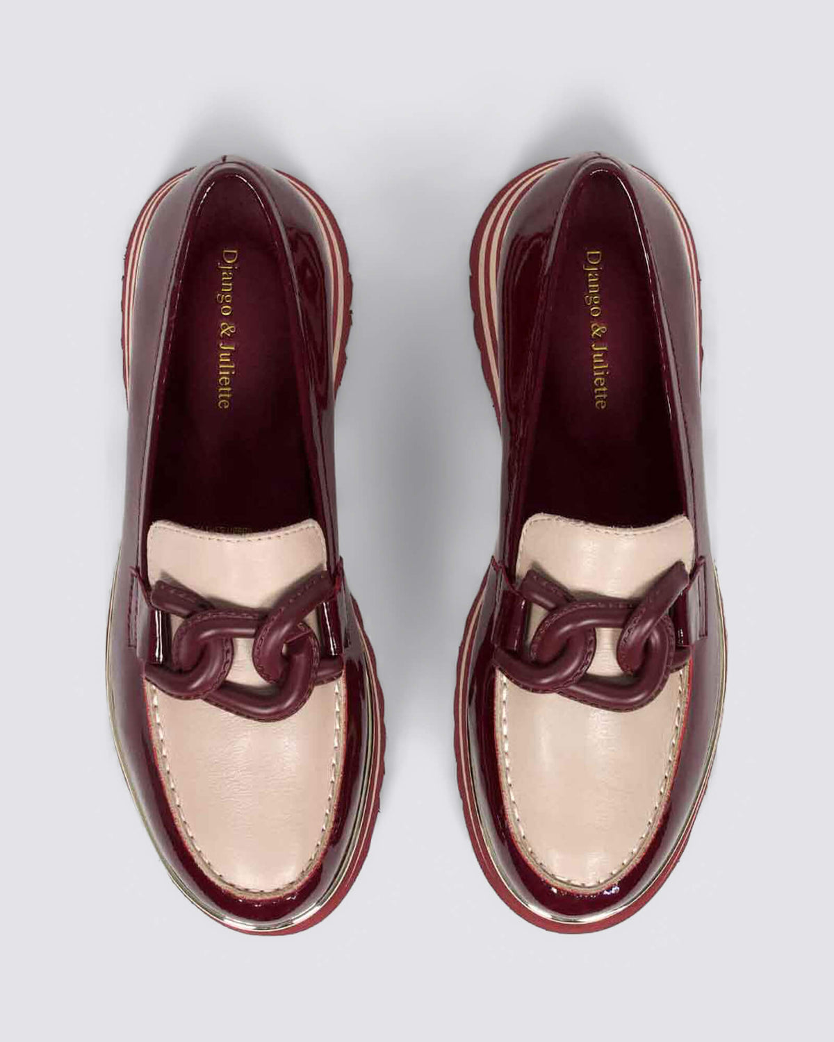 EAILA PLATFORM LOAFERS WINE/NUDE