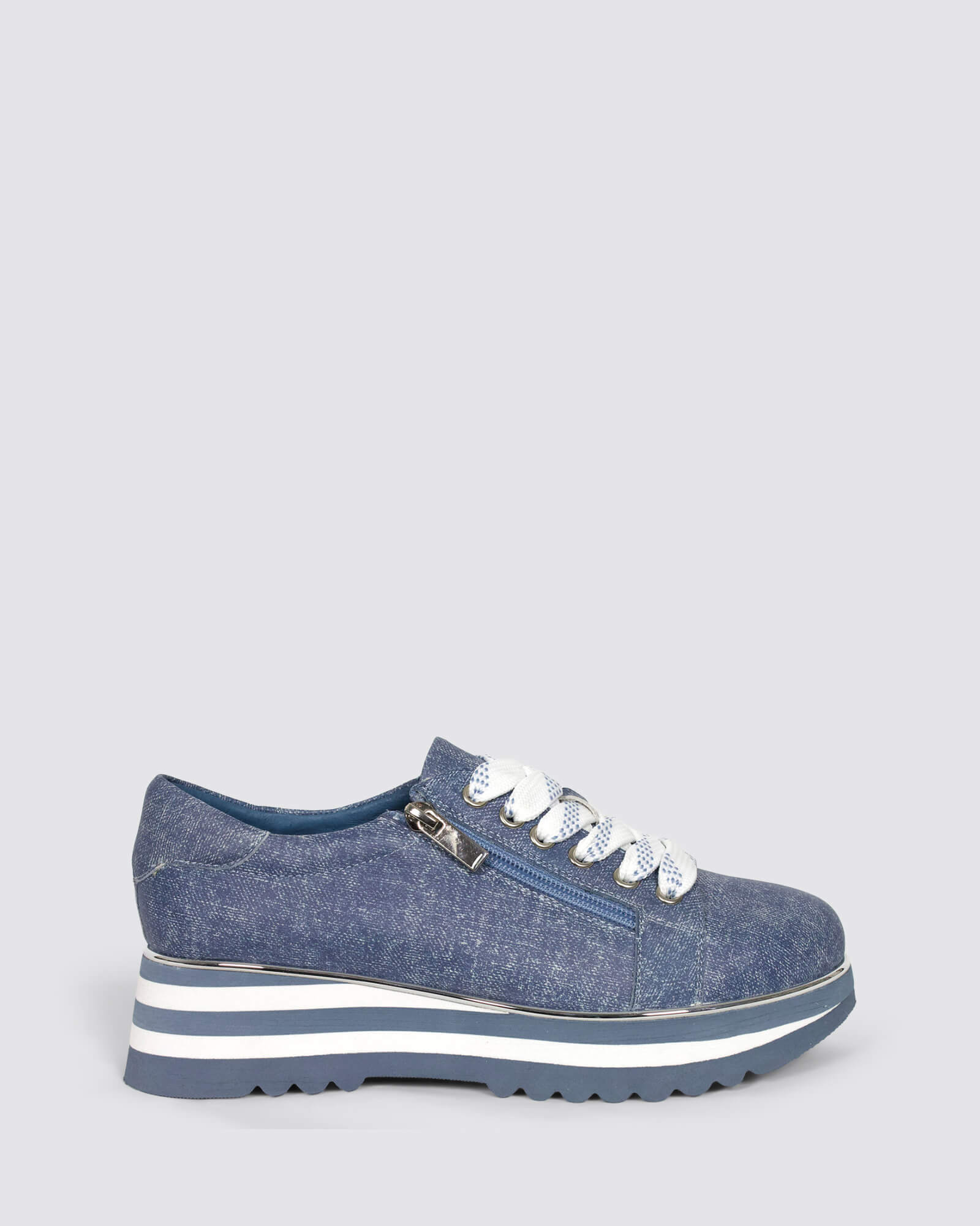 EAMMES PLATFORM SNEAKERS BLUE DENIM