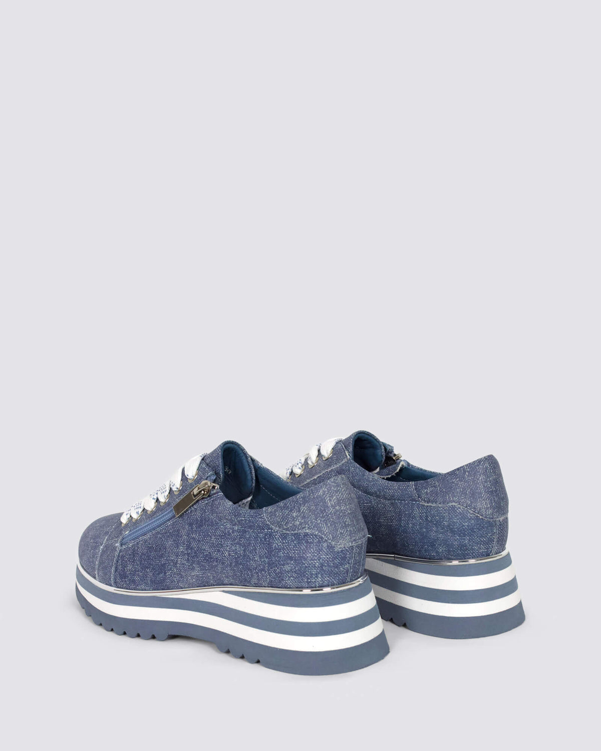 EAMMES PLATFORM SNEAKERS BLUE DENIM