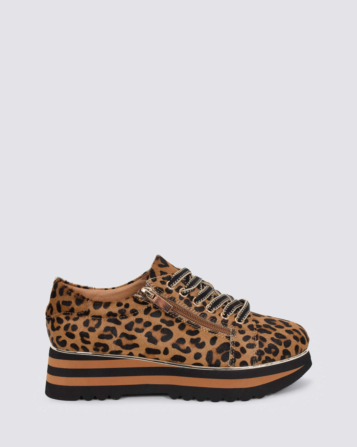 EAMMES PLATFORM SNEAKERS TAN LEOPARD