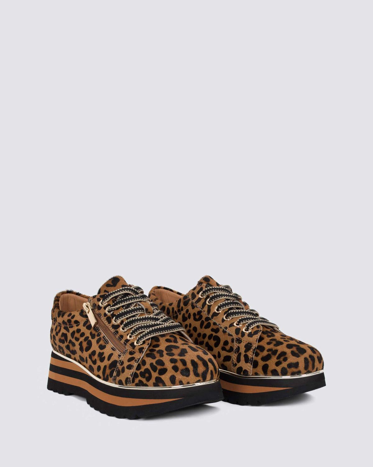 EAMMES PLATFORM SNEAKERS TAN LEOPARD