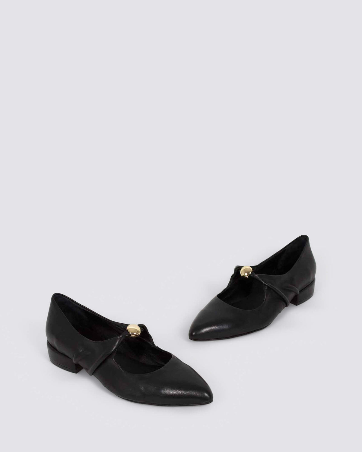 ESTRELA FLATS BLACK LEATHER