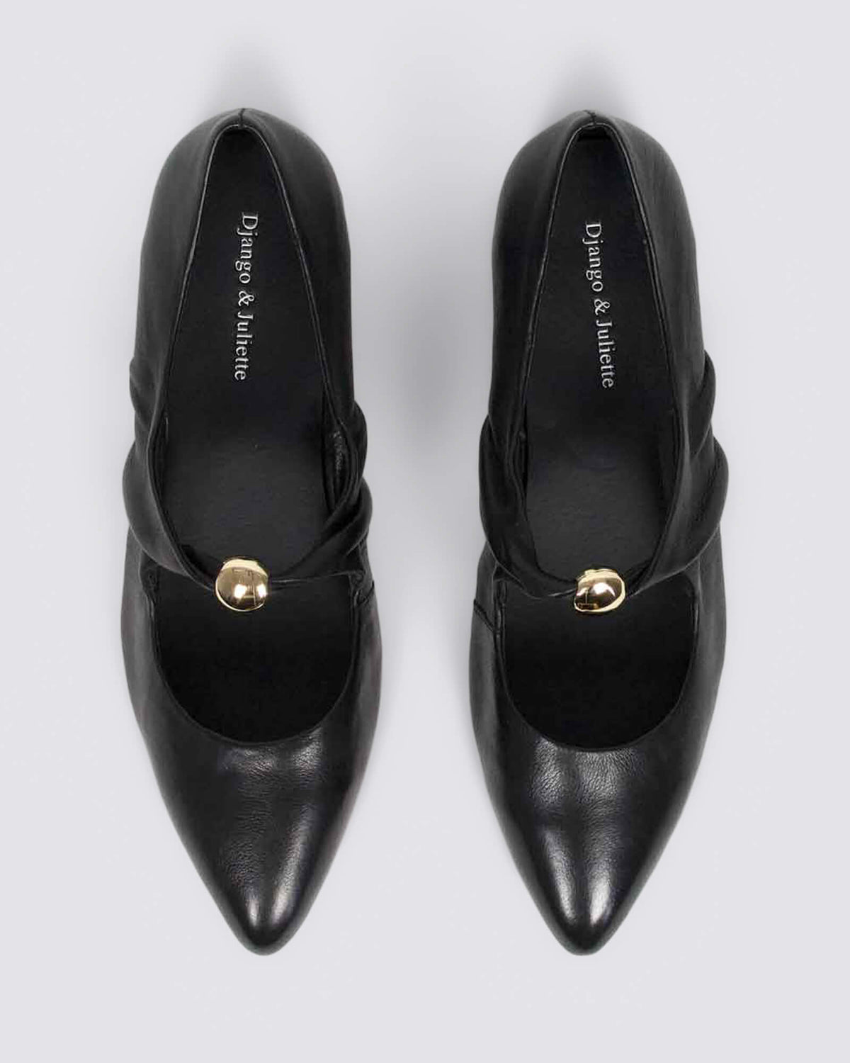 ESTRELA FLATS BLACK LEATHER