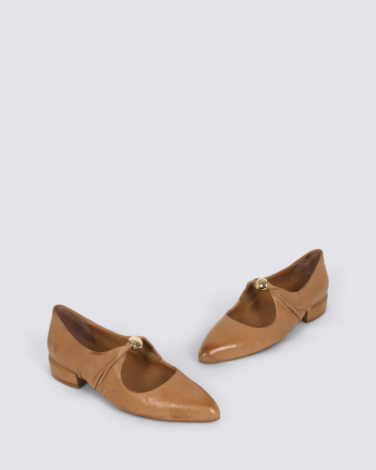 ESTRELA FLATS COGNAC LEATHER