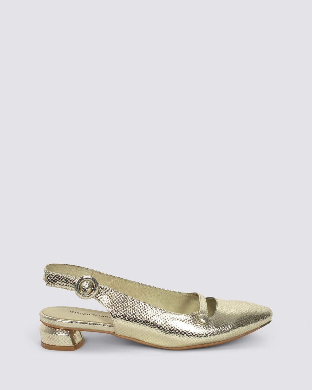 FRANNEY SLINGBACK FLATS GOLD