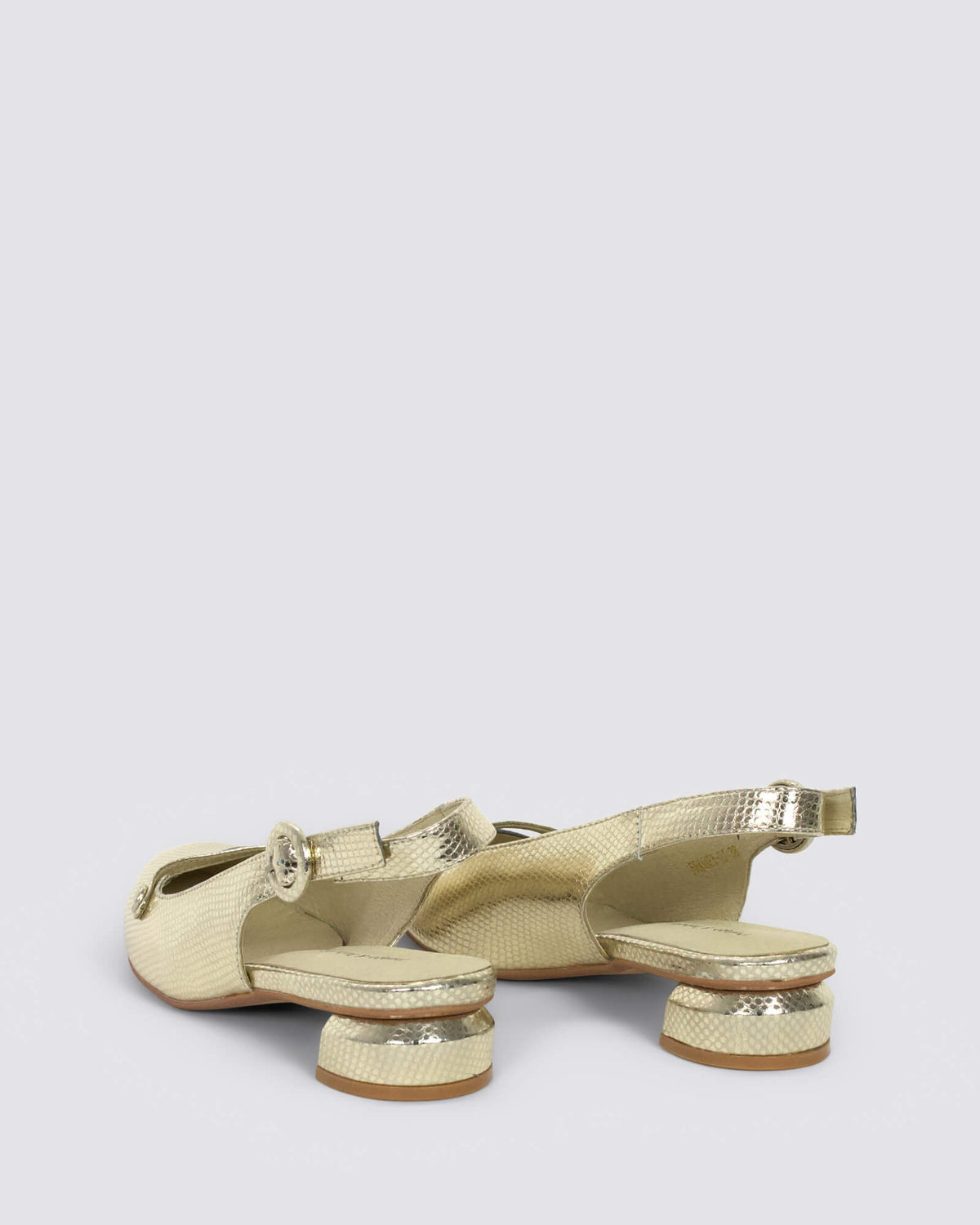 FRANNEY SLINGBACK FLATS GOLD