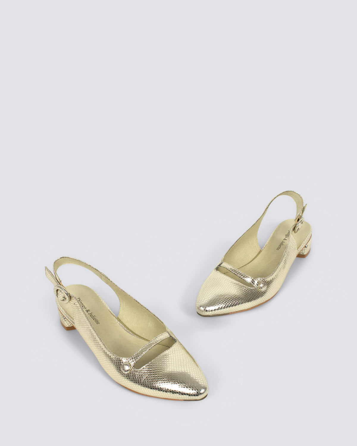 FRANNEY SLINGBACK FLATS GOLD