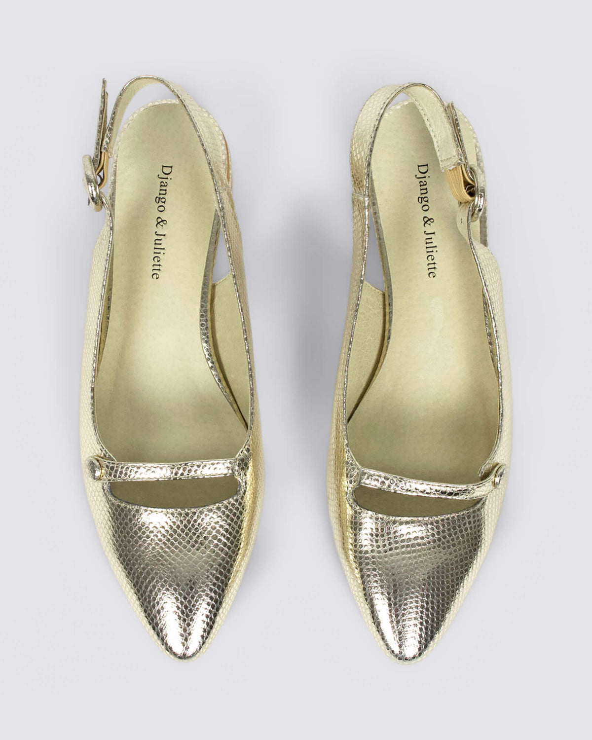 FRANNEY SLINGBACK FLATS GOLD