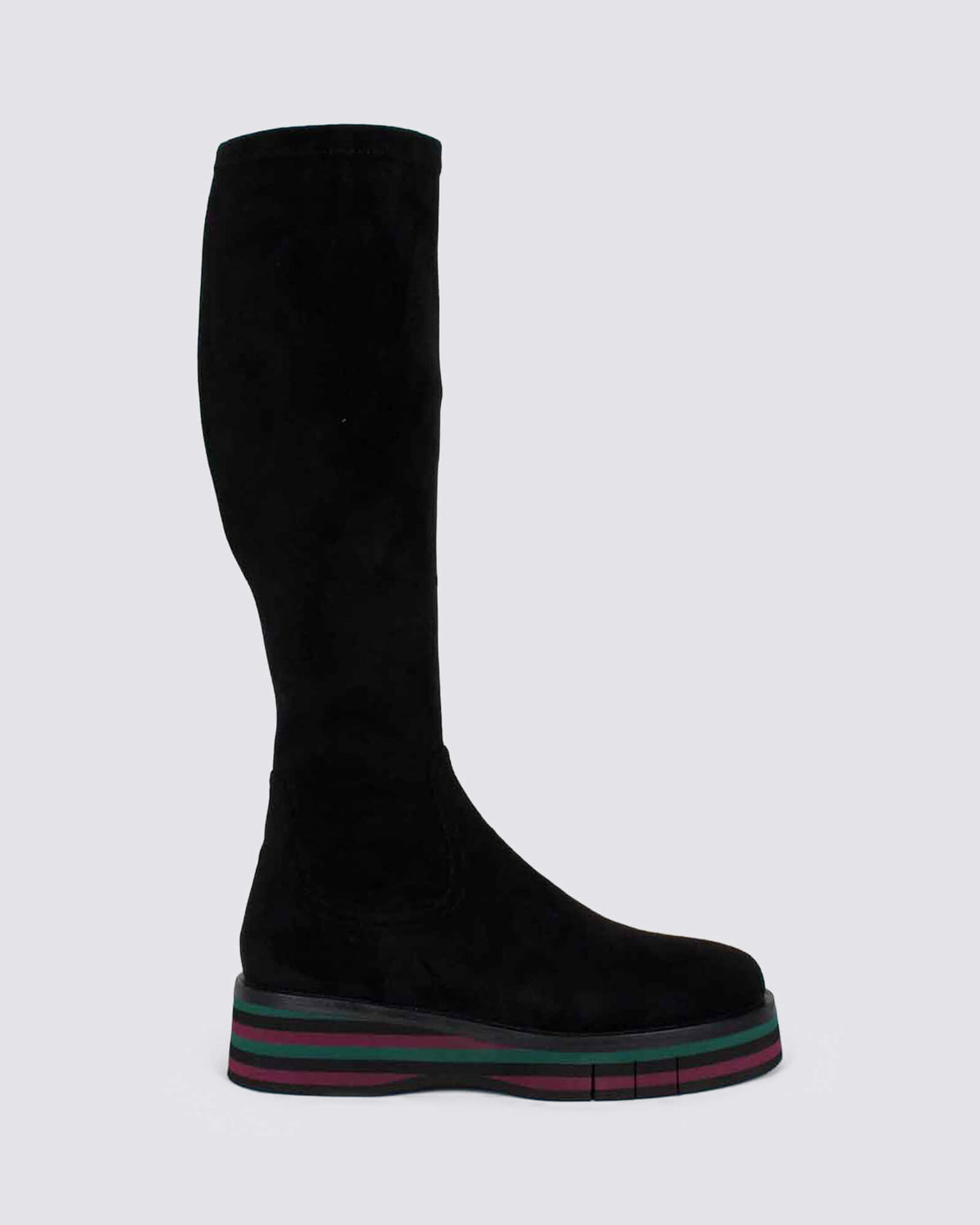 GESBIT WEDGE KNEE HIGH BOOTS BLACK/FOREST