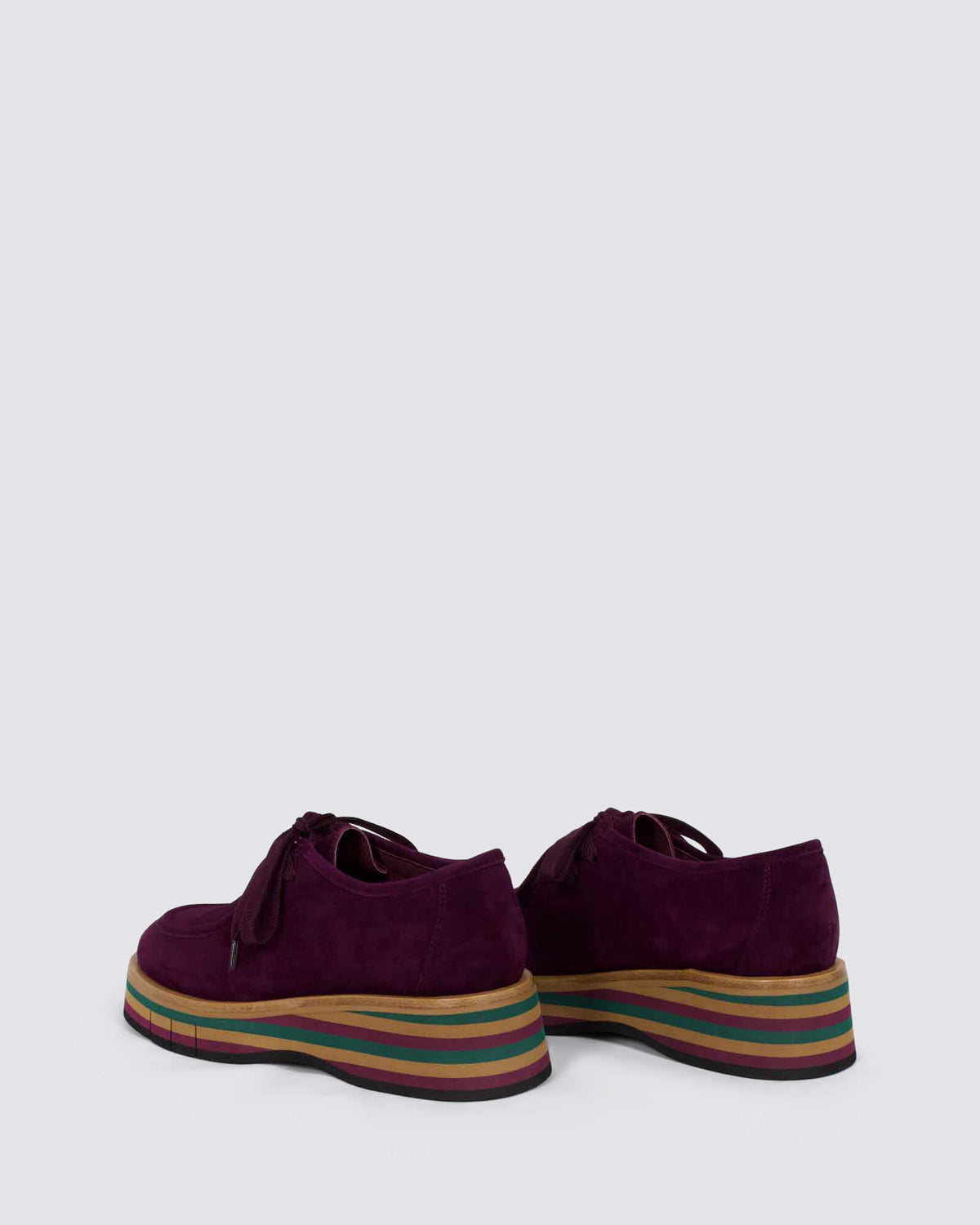 GNOTA PLATFORM LACE UPS BURGUNDY/FOREST
