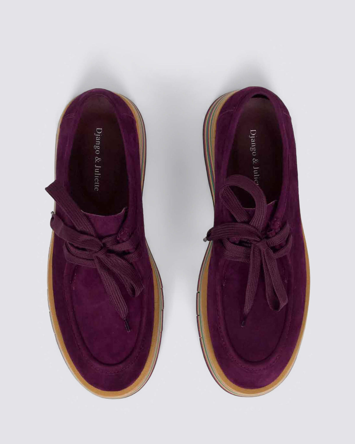 GNOTA PLATFORM LACE UPS BURGUNDY/FOREST