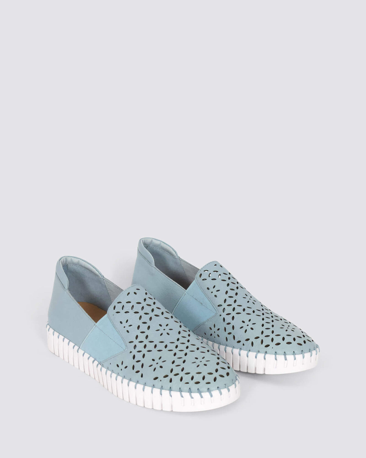 HAREL FLATS DENIM LEATHER