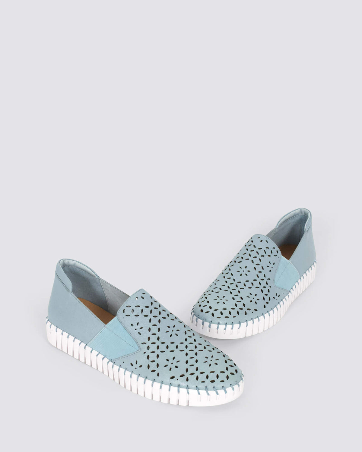 HAREL FLATS DENIM LEATHER
