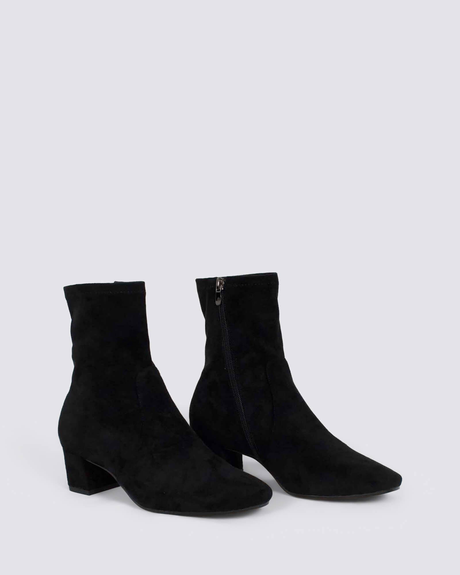 HARTFUL ANKLE BOOTS BLACK STRETCH