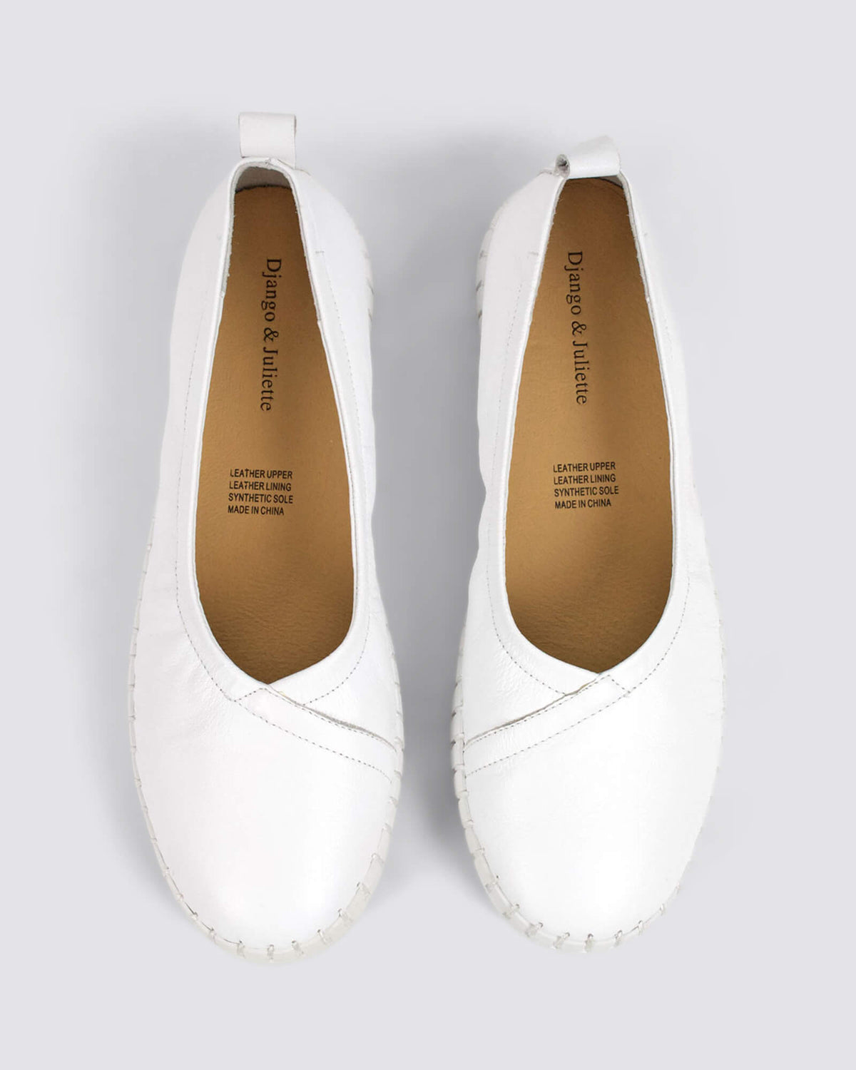 HEATON FLATS WHITE LEATHER