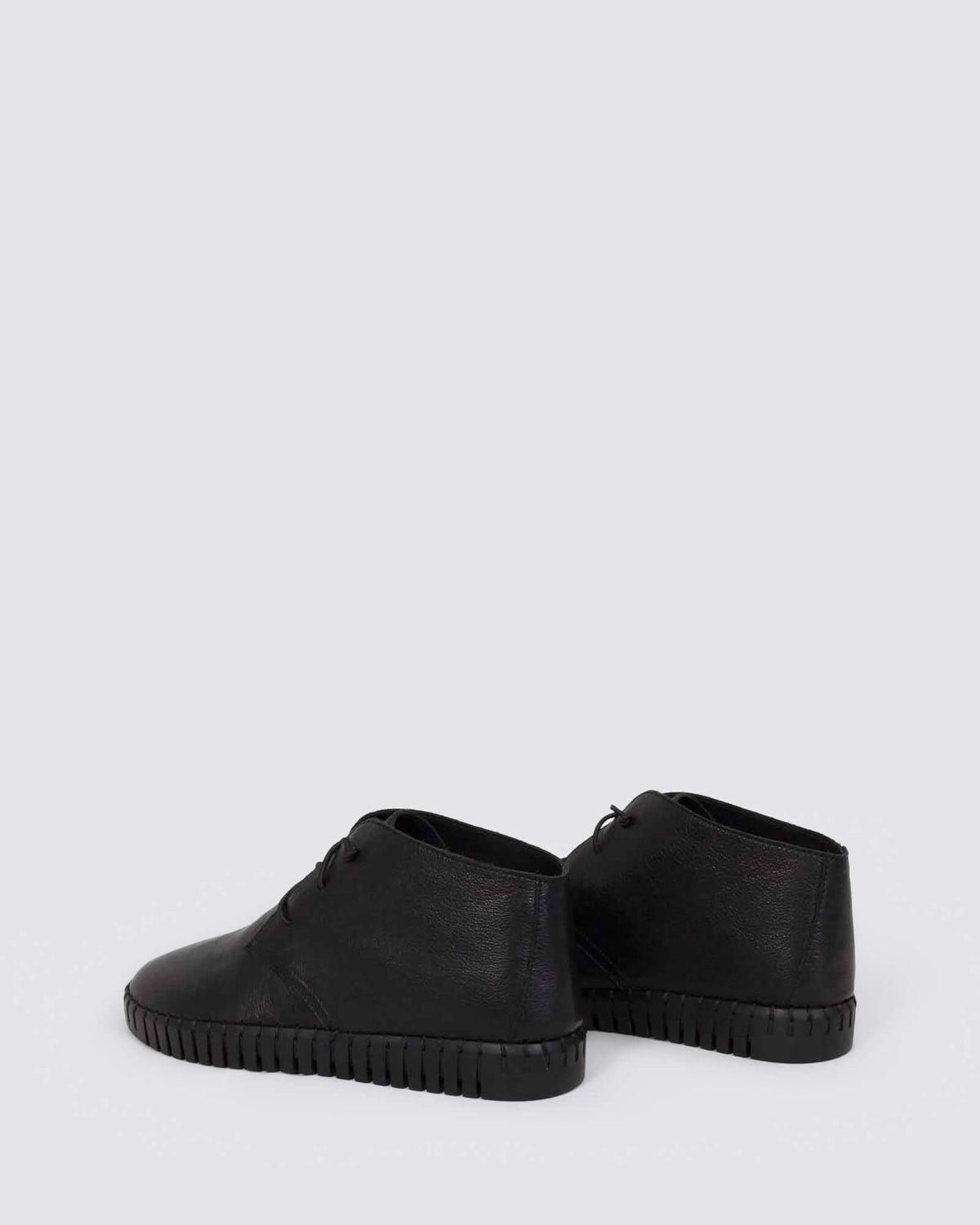 HELKI FLATS BLACK LEATHER