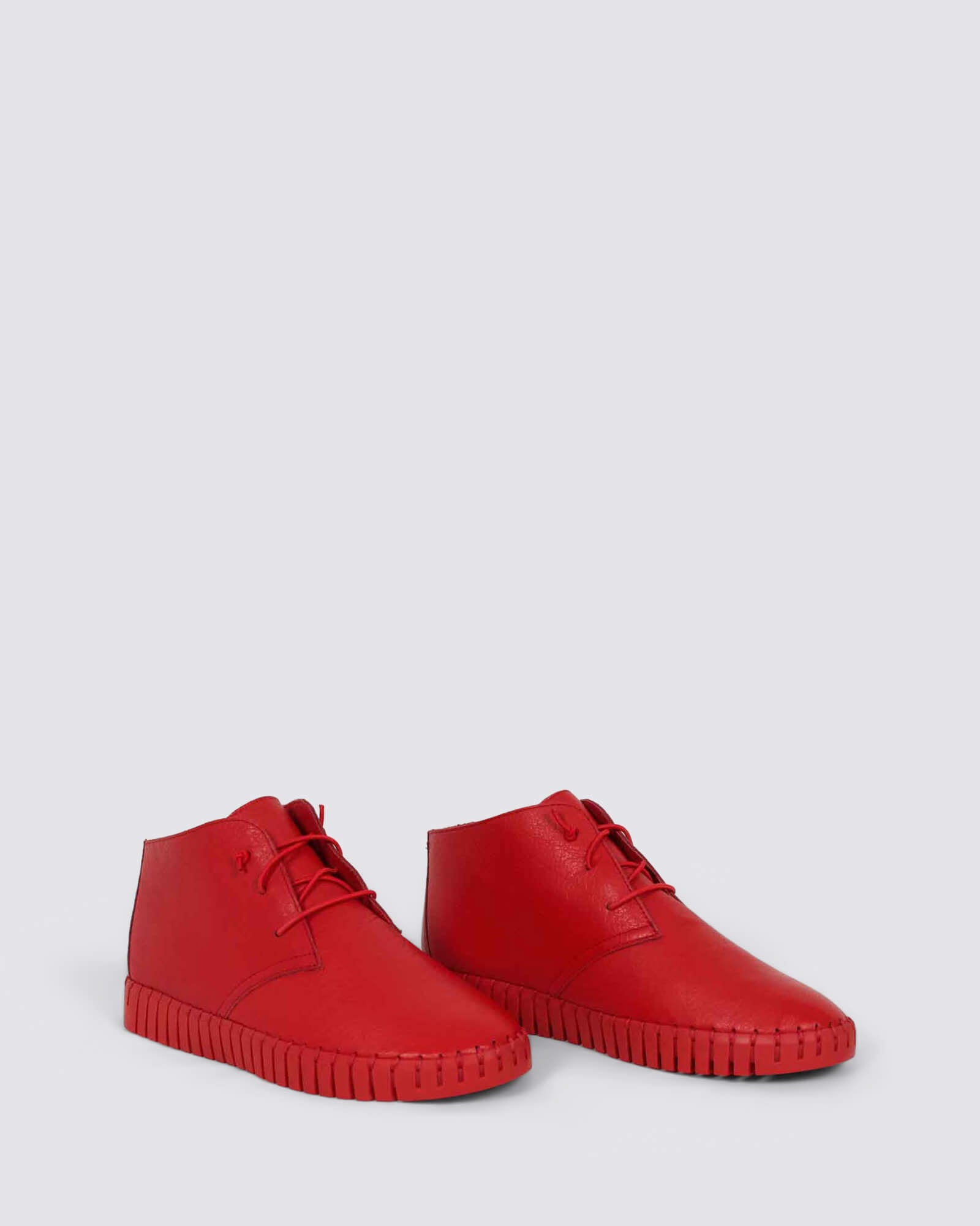 HELKI FLATS RED/RED LEATHER