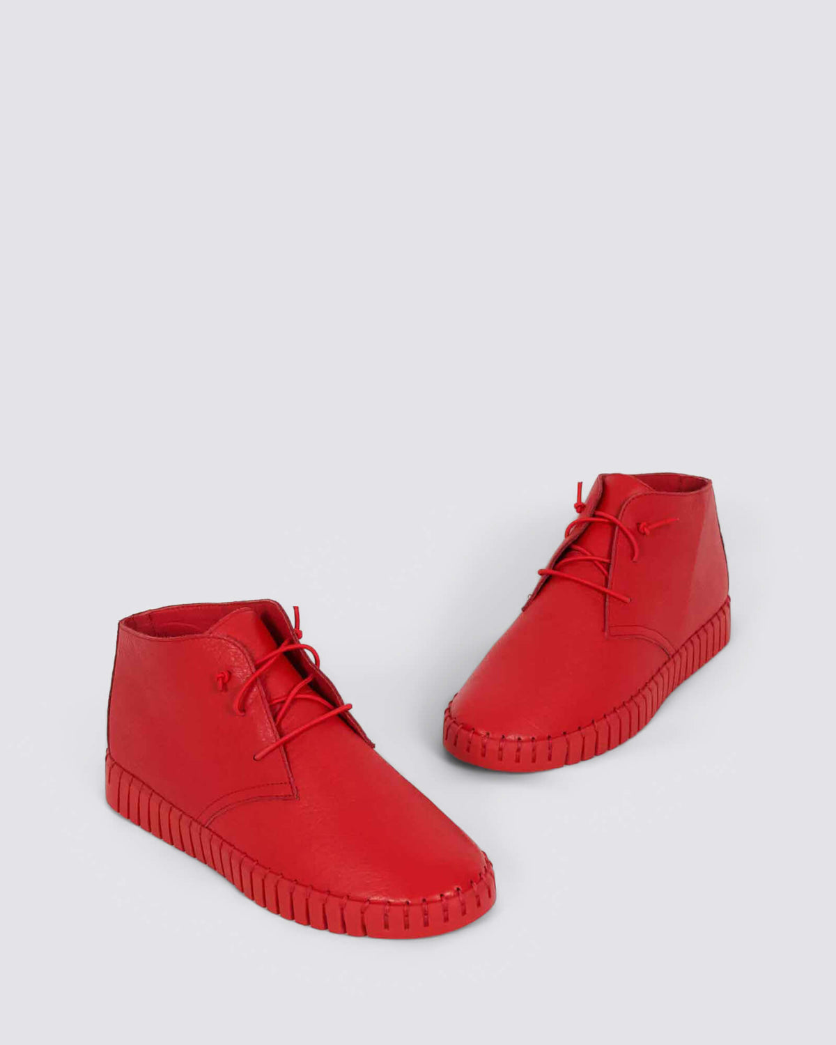 HELKI FLATS RED/RED LEATHER