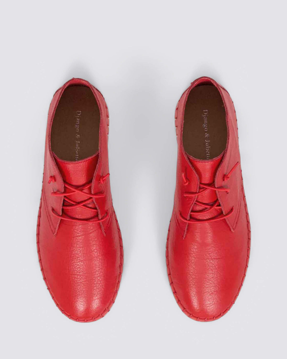 HELKI FLATS RED/RED LEATHER