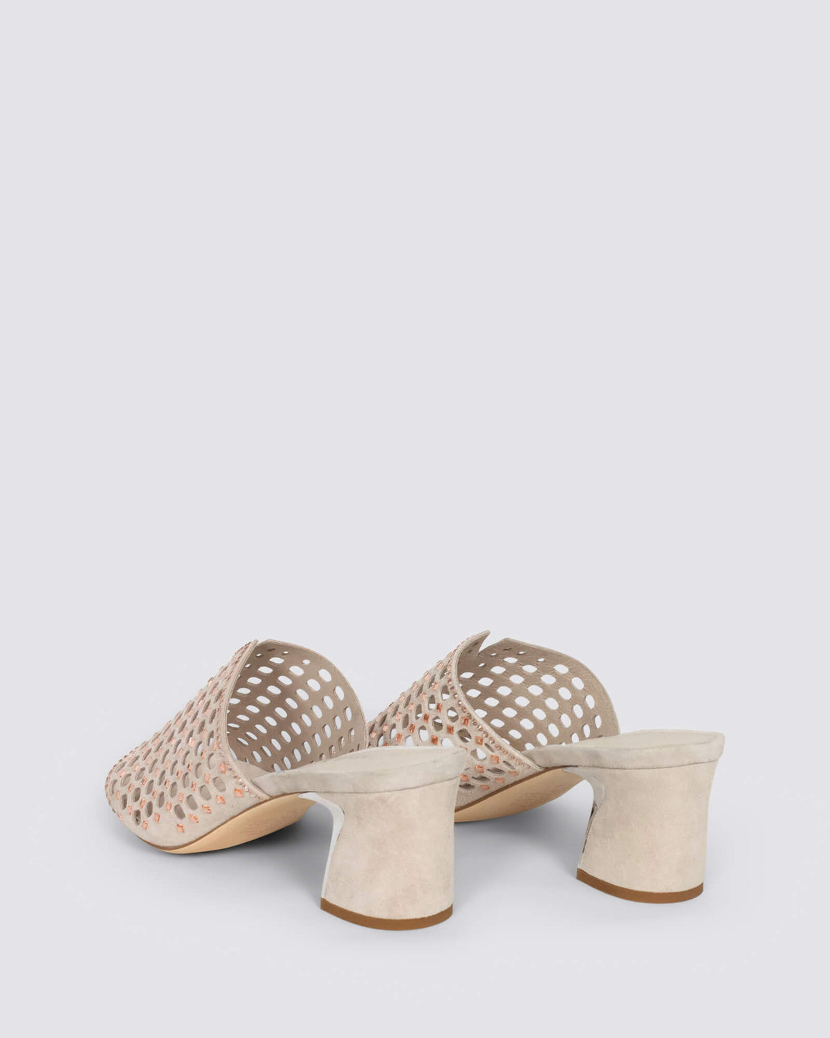 JENIE HEELED MULES NUDE ROSE