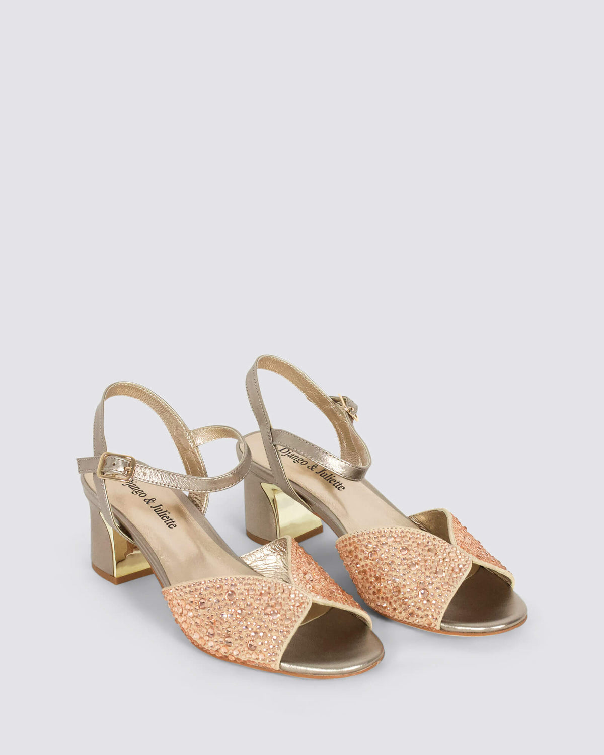JUBA BLOCK HEELS CHAMPAGNE