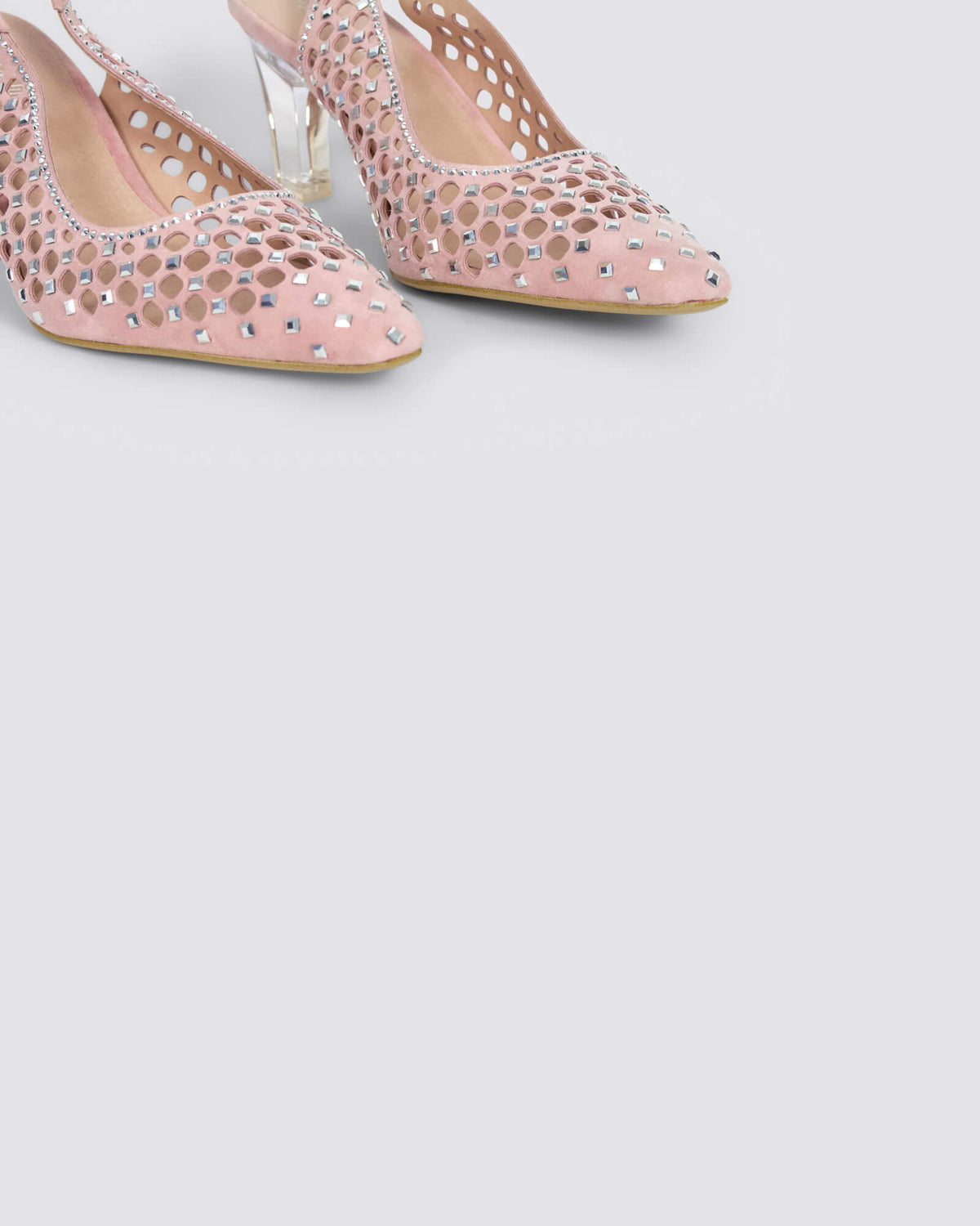 KANDEE SLINGBACK HEELS ROSE SILVER